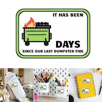 1/10 шт. Наклейка для безопасности мусорного контейнера, огнестойкие этикетки с обратным отсчетом, устойчивые к погодным условиям, легко наносимые наклейки, уменьшить 5cm 1pc