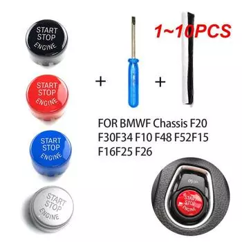 1~10 шт. наклейки на кнопку запуска и остановки двигателя автомобиля для X5 E53 E70 X6 E71 E72 X3 E83 X1 E84 E90 E60 E92 E93 E81 E87