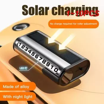 1~10 шт. номерной знак парковки автомобиля светящаяся карта парковки автомобиля солнечная зарядка временная остановка номер телефона карта для украшения автомобиля