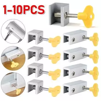 1-10 шт. оконный замок, защитный замок, ограничитель раздвижных дверей, ограничитель для детской безопасности, противоугонный дверной стопор, улучшение дома