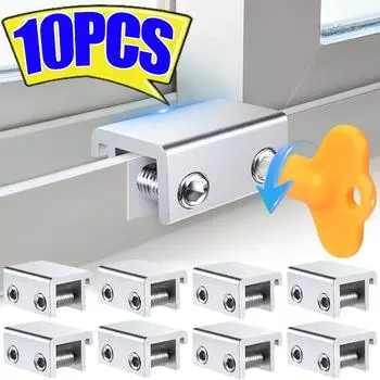 1-10 шт. оконный замок, защитный замок, ограничитель раздвижных дверей, ограничитель для детской безопасности, противоугонный дверной стопор, улучшение дома