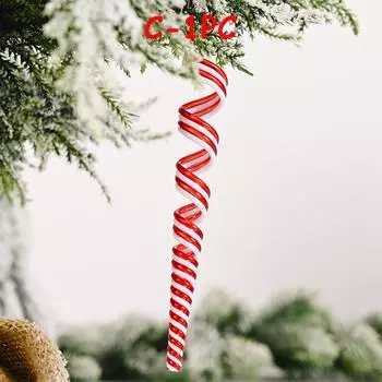 1/10 шт. подарочный пластиковый большой леденец поддельные конфеты подвеска игрушки красочные рождественские украшения веселье 1PC