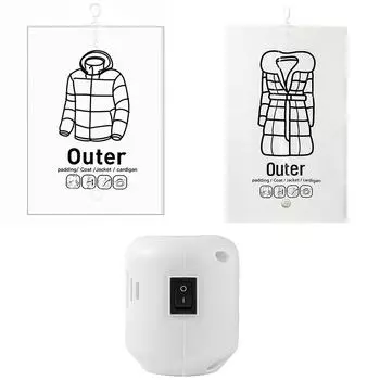 1-10 шт., подвесной прозрачный вакуумный мешок для хранения одежды, пуховик, пальто, компрессионный домашний органайзер, гардероб 67x90CM