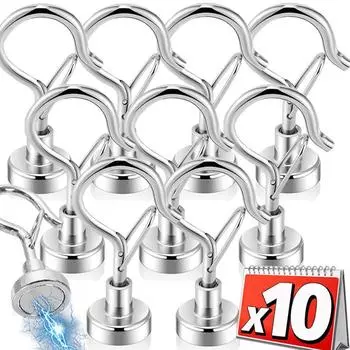 1/10 шт. прочные магнитные крючки с пряжкой настенные многоцелевые металлические вешалки для дома кухни ванной комнаты аксессуары для хранения 1PC