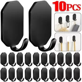 1/10 шт. прочные самоклеящиеся крючки из нержавеющей стали настенные крючки вешалки для кухни ванной крючок для полотенец ключи для пальто сумки держатели для хранения 2PCS