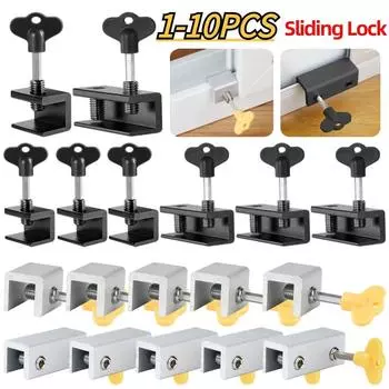 1-10 шт. раздвижные окна патио дверные замки толкающие алюминиевый сплав защита для детей дверные окна защитные замки стопоры защитные ограждения