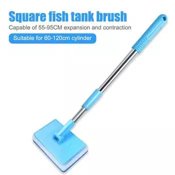 1/10 шт. Регулируемая щетка для чистки Аквариум Аквариум Стекло Окно Водоросли Сверхдлинная ручка Щетка Инструменты для чистки аквариума as the picture