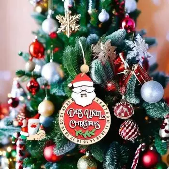 1-10 шт. Рождественский календарь обратного отсчета на 25 дней Санта-Клаус, лось, деревянная подвеска, украшение на рождественскую елку, рождественский подарок, креатив As Shown