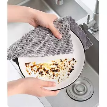 1/10 шт. Салфетки для мытья посуды, кухонные салфетки, бытовые многоцелевые впитывающие антипригарные салфетки для очистки масла из волокнистой ткани 1pcs