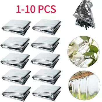 1-10 шт. Серебряная майларовая высокоотражающая пленка 210x120 см, листы фольги для покрытия садовой теплицы для увеличения роста растений