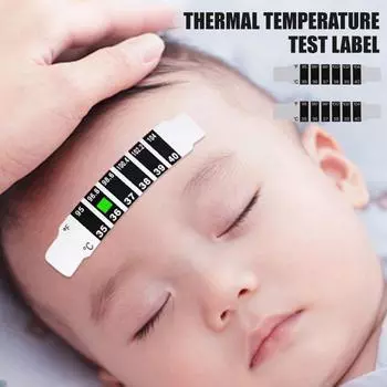 1~10 шт., термометр для измерения температуры лба ребенка, детский ЖК-цифровой дисплей, наклейка для измерения температуры для детей, инструменты для ухода за младенцами