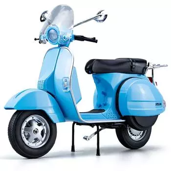 1/10 весы Vespa 125 Urban Mini Модель мотоцикла из литого металла для отдыха, игрушка для мотоцикла, имитация звука и света, подарок для детей 1/10-Size:18*7.5*13.5cm синий