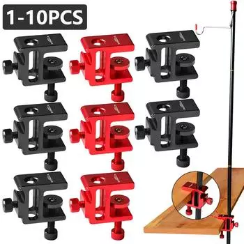 1-10P зажим для настольной лампы, инструмент для крепления фонарного столба, алюминиевый сплав, зажим для настольного фонаря, подвесной держатель лампы, зажим для кемпинга Red 1PCS
