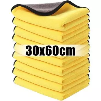 1-10PCS Car Wash Microfiber Towel 4Sizes Cleaning Drying Cloth Drying Towel Car Care Detailing Car Wash Towel Supplies