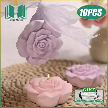 1-10PCS Homemade Handmade Soap Mold Flower Type Candle Silicone Mold Gypsum Aromatherapy Pendant Mold Cake Cookie Chocolate Mold