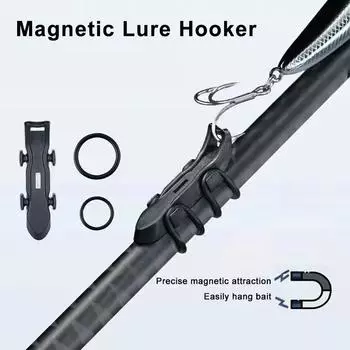 1/10PCS Magnetic Fishing Rod Pole Hook Keeper Lure Keeping Bait Accessories For Fishing Lure To K7D0 Black-10pcs