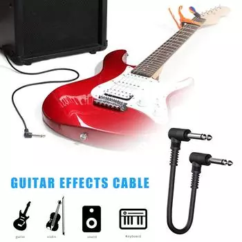 1-10Pcs Pedal Cable Musical Instruments Patch Cord 6.35 15cm Electric Guitar Effect Wire for Music Lovers Playing Accessories