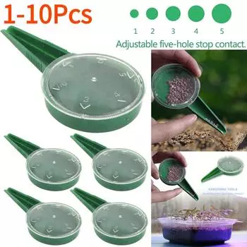 1-10Pcs Plant Seed Sower 5 File Adjustable Planter Multifunctional Handheld Gardening Planter Sower Garden Planting Sowing Tool