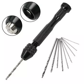 1/11 шт. Мини ручная дрель с набором сверл 0,3-3,2 мм, вращающиеся инструменты для моделей, хобби, сделай сам, инструменты для работы по дереву ручной работы