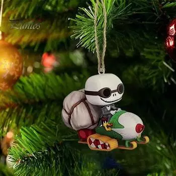 1/11 шт. подвеска для автомобиля на Хэллоуин акриловая жуткая кукла подвесные украшения украшение на рождественскую елку 2D плоский мультяшный кулон для автомобиля домашний сад F