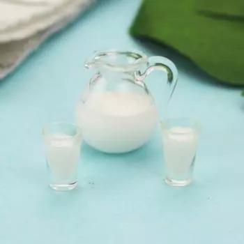 1:12 /1:6 Dollhouse Miniature Scene Mode Juice/Milk Set Pretend Play Toy