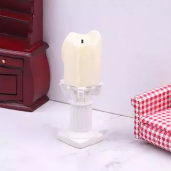 1:12 1:6 кукольных миниатюрных подсвечников светодиодные свечи лампы фонарный столб домашний декор 3*5cm