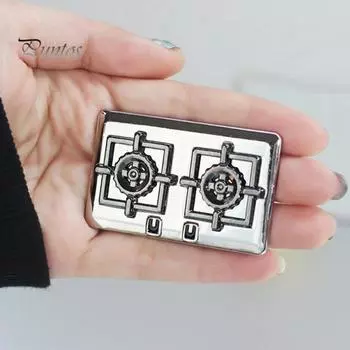 1:12/1:6 кукольных миниатюрных газовых плит, реалистичные двойные модели плит, сделай сам, кукольная жизнь, микросцена, орнамент, кукольный дом, кухонный декор, аксессуары для детей серебряный