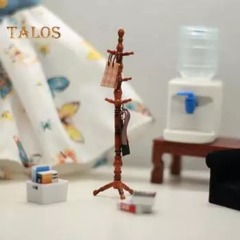 1:12 1:6 масштабных мини-аксессуаров для кукольного домика, миниатюрная вешалка для шляп и пальто, подставка для книг, набор вешалок для одежды, крошечные вещи для спальни кукольного домика 1 Set