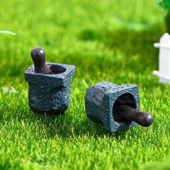 1:12 1:6 миниатюрных ступок и пестиков для кукольного домика, мини-смола, измельчитель трав, модель чаши, микропейзаж для кукольного домика, аксессуары