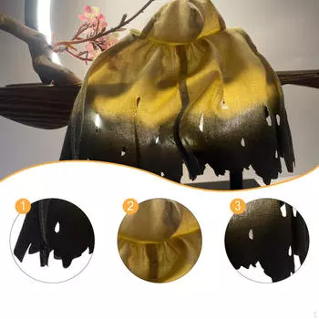 1/12 Action Figure Clothes Doll Cape Dress up Mini Male Female Fabric Accessories Desert Yellow