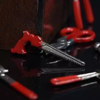 1:12 аксессуаров для кукольного домика, мини-ящик для инструментов, ручной работы, сделай сам, кукольный домик, мини-мебель, 8 шт., наборы инструментов 8pcs and box