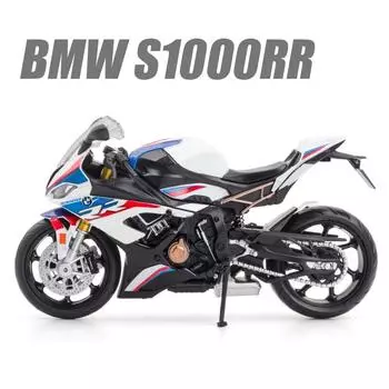 1/12 BMW S1000RR игрушечный мотоцикл RMZ City литой металлический гоночный модель супер спортивный миниатюрный коллекционный подарок для мальчиков белый