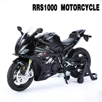 1/12 BMW S1000RR литой под давлением модель мотоцикла игрушечная коллекция автомобилей внедорожный мотоцикл игрушки со звуком и светом чёрный