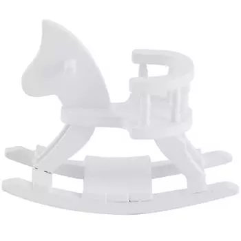 1:12 деревянных кукольных лошадок-качалок, миниатюрное кресло, мебель, модель, украшения, принадлежности