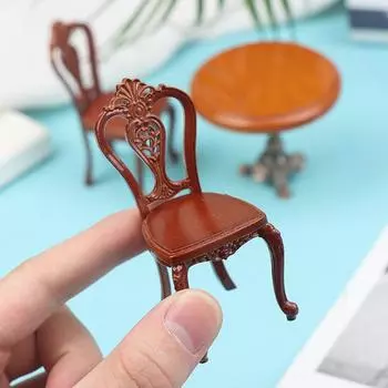 1/12 Деревянный Кукольный Домик Миниатюрная Деревянная Мебель Миниатюрный Круглый Табурет/Стол