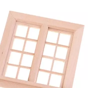 1/12 DIY Деревянная Оконная Дверь Кукольный Дом Миниатюры Аксессуары Ролевые Игры Игрушки Для Детей Кукольный Дом Мебель