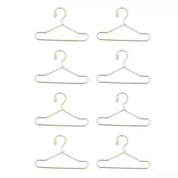 1:12 Doll Clothes Hangers Dollhouse Miniature Wire Gold Hangers Iron Dollhouse Metal Hangers