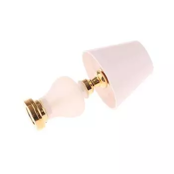 1/12 Dollhouse Miniature Desk Lamp Led Lamp Bedside Lamp Model Doll Home Simulation Table Lamp Furniture Decoration Toy