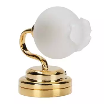 1:12 Dollhouse Miniature Wall Lamp Flower Shaped Realistic Miniature Sconce Wall Lamp with Switch fo