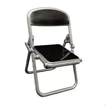 1/12 Фигурка Складной стул Мини Мебель Сцена Кукла Аксессуар для 6-дюймовой комнаты DIY чёрный