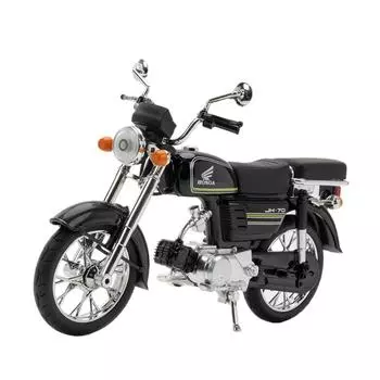 1/12 Honda JiaLing JH-70 Модели мотоциклов Игрушки Литые под давлением Классические моторные амортизационные музыкальные световые модели для детей Подарки чёрный