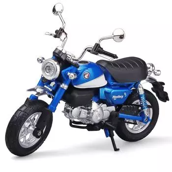 1/12 Honda Monkey игрушечная машинка литая модель из сплава с подсветкой может загораться резиновая шина модель мотоцикла для мальчиков подарок жёлтый