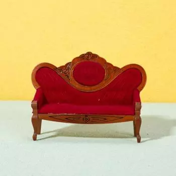 1:12 Изысканная антидеформируемая нежная текстура имитация дивана игрушка миниатюрная 3D винтажная модель дивана микро ландшафтный аксессуар