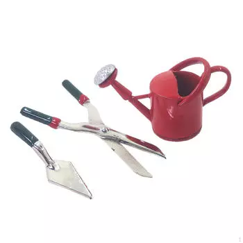 1:12-й кукольный домик миниатюра красная лейка садовые инструменты ножницы мастерок аксессуары для волшебного сада