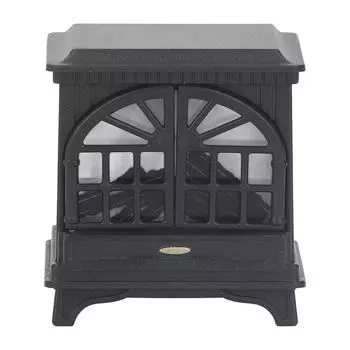 1:12 Камин для кукольного домика Пластиковый Миниатюрный камин для кукольного домика Мини Мебель Украшения чёрный