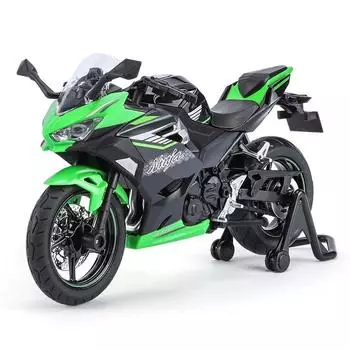 1/12 KAWASAKI Ninja 400 игрушечный мотоцикл миниатюрная литая металлическая модель 1:12 супер спортивных звуковых и световых коллекций в подарок для мальчика чёрный