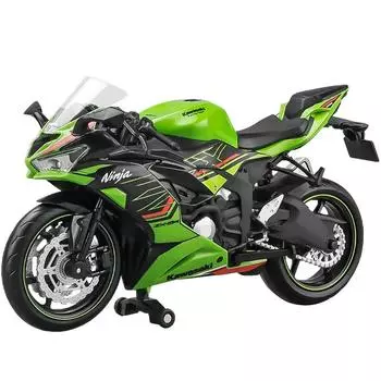 1/12 Kawasaki Ninja ZX-6R гоночный кросс-кантри мотоцикл модель имитация металл уличная модель мотоцикла коллекция детские игрушки подарок зелёный