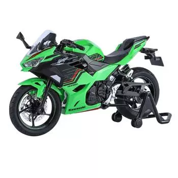 1/12 Kawasakis Ninja 400 Racing Cross-country Motorcycle Model Metal Street Motorcycle Collection Sound and Light Gift чёрный