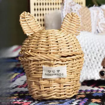 1/12 Кошачье гнездо кукольный домик украшение классические поделки игровые принадлежности для дома своими руками орнамент рамка из ротанга светло-коричневого