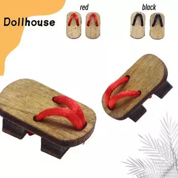 1/12 кукольная имитация японские тапочки-сабо модель куклы мини-одевалка аксессуары кукольный домик украшение дома ролевые игры игрушки красный